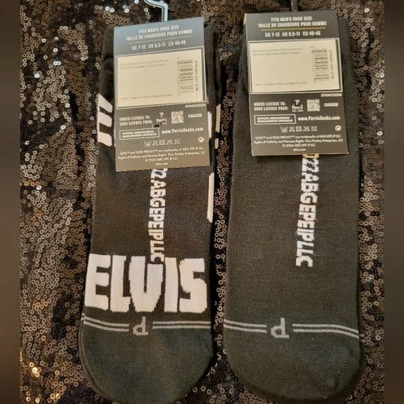 New Elvis Men's 2 pairs low cut socks US 7-12 - Picture 2 of 12